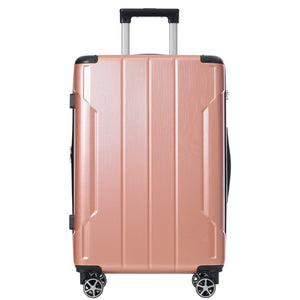 English Elm Hardshell Abs Checked Suitcase with 360 Spinner Wheels Expandable Tsa Lock 28 Inch Rose Pink N730P296747W