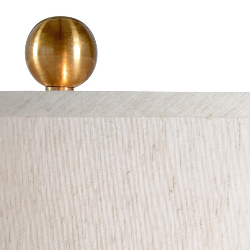 Wildwood Adele Alabaster Lamp With Antique Brass Accents, Hourglass Silhouette & Dual Pull-Chain Lights 60622