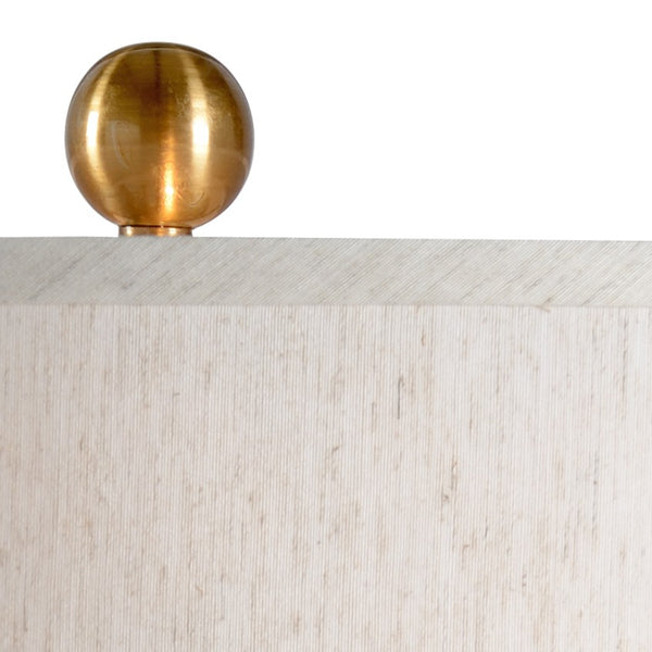 Wildwood Adele Alabaster Lamp With Antique Brass Accents, Hourglass Silhouette & Dual Pull-Chain Lights 60622