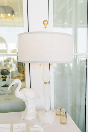 Wildwood Adele Alabaster Lamp With Antique Brass Accents, Hourglass Silhouette & Dual Pull-Chain Lights 60622