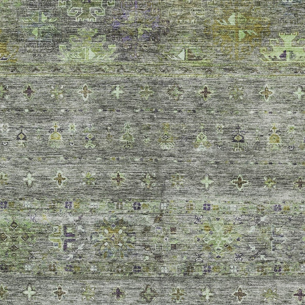 Homeroots 3' Blue And Gray Floral Washable Indoor Outdoor Area Rug – Durable, Stylish, Perfect For Any Space 10' X 14' Polyester 606223