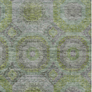 Homeroots 3' Blue And Gray Geometric Washable Area Rug - Stylish Indoor/Outdoor Decor For Any Space 3' X 5' Polyester 606230