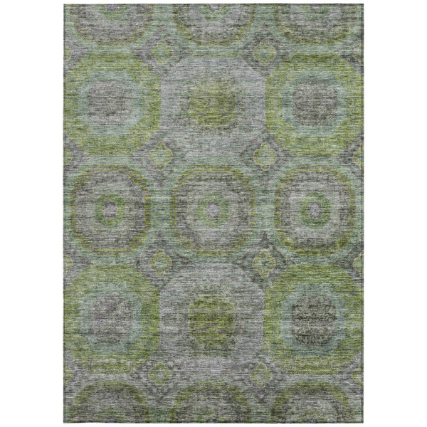 Homeroots 3' Blue And Gray Geometric Washable Area Rug - Stylish Indoor/Outdoor Decor For Any Space 9' X 12' Polyester 606234