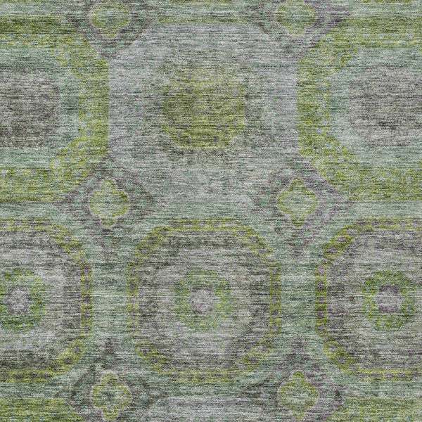 Homeroots 3' Blue And Gray Geometric Washable Area Rug - Stylish Indoor/Outdoor Decor For Any Space 10' X 14' Polyester 606235