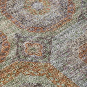 Homeroots 3' Blue And Gray Geometric Washable Area Rug - Stylish Indoor/Outdoor Decor For Any Space 8' Round Polyester 606238