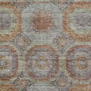 Homeroots 3' Blue And Gray Geometric Washable Area Rug - Stylish Indoor/Outdoor Decor For Any Space 10' X 14' Polyester 606241