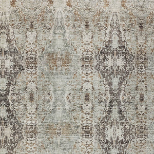 Homeroots 3' Stylish Black And Brown Floral Washable Area Rug For Indoor And Outdoor Spaces, Durable & Elegant 5' X 8' Polyester 606243