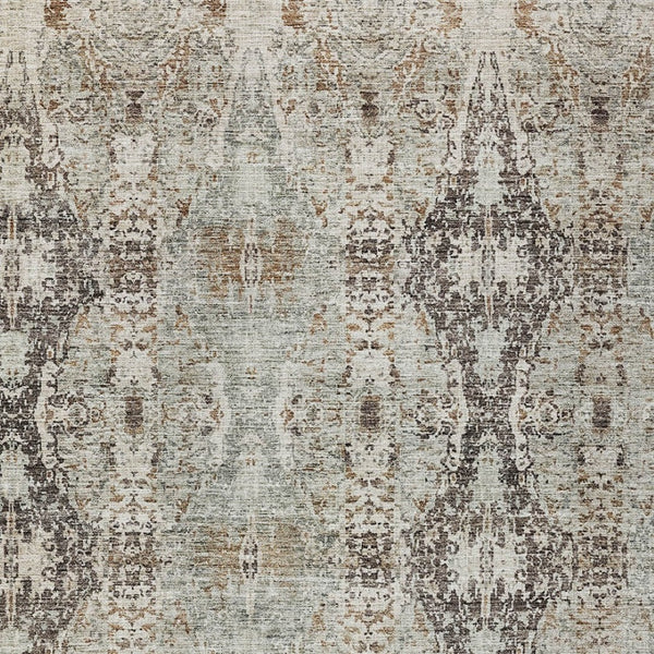 Homeroots 3' Stylish Black And Brown Floral Washable Area Rug For Indoor And Outdoor Spaces, Durable & Elegant 5' X 8' Polyester 606243