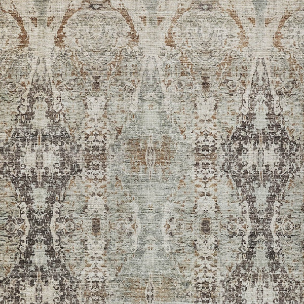 Homeroots 3' Stylish Black And Brown Floral Washable Area Rug For Indoor And Outdoor Spaces, Durable & Elegant 9' X 12' Polyester 606246