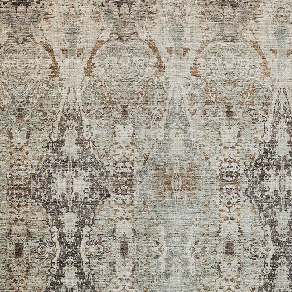 Homeroots 3' Stylish Black And Brown Floral Washable Area Rug For Indoor And Outdoor Spaces, Durable & Elegant 10' X 14' Polyester 606247