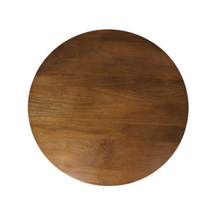HomeRoots 36" Brown Solid Wood Round Coffee Table with Cross Legs - Timeless Design for Any Space! 606250