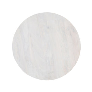HomeRoots 36" White Solid Wood Round Coffee Table with Cross Legs - Coastal Charm for Your Modern Living Space 606253