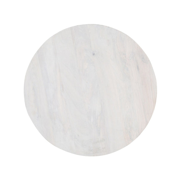 HomeRoots 36" White Solid Wood Round Coffee Table with Cross Legs - Coastal Charm for Your Modern Living Space 606253