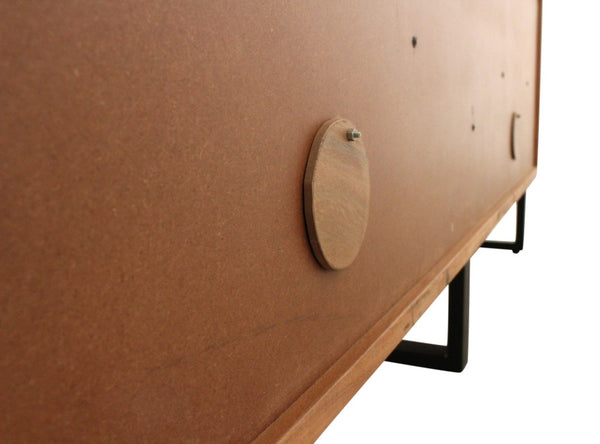 HomeRoots 80" Natural Distressed Solid Wood Live Edge Credenza - Rustic Storage Solution for Any Room 606283
