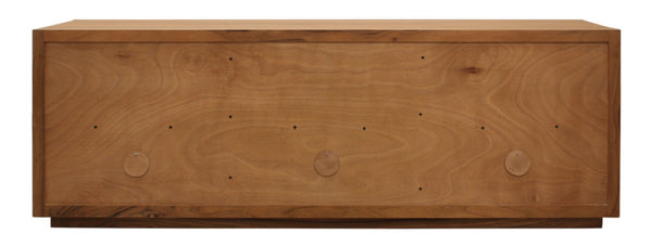 HomeRoots 95" Natural Distressed Solid Wood Sideboard – Versatile Storage Buffet for Classic Home Décor 606287