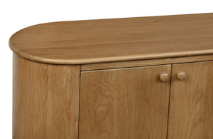 HomeRoots 98" Rustic Distressed Solid Wood Sideboard with 6 Doors - Versatile Storage for Any Room! 606291