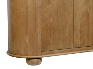 HomeRoots 98" Rustic Distressed Solid Wood Sideboard with 6 Doors - Versatile Storage for Any Room! 606291