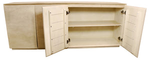HomeRoots 80" Natural Distressed Solid Wood Sideboard - Versatile Storage Cabinet for Dining & Living Spaces 606298