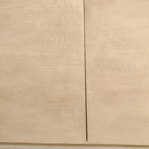 HomeRoots 80" Natural Distressed Solid Wood Sideboard - Versatile Storage Cabinet for Dining & Living Spaces 606298