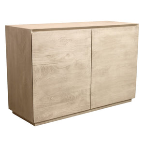 HomeRoots 48" Solid Wood Sideboard with Natural Distressed Finish – Soft-Close Doors & Ample Storage Space 606299