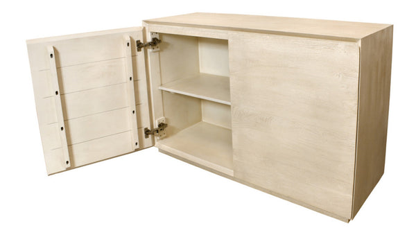 HomeRoots 48" Solid Wood Sideboard with Natural Distressed Finish – Soft-Close Doors & Ample Storage Space 606299