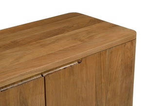 HomeRoots 48" Tan Distressed Solid Wood Sideboard - Stylish Storage Solution for Any Room's Unique Decor 606302