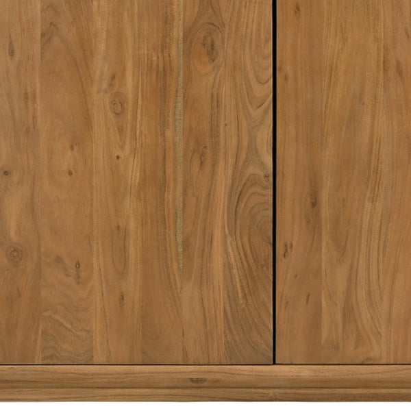 HomeRoots 48" Tan Distressed Solid Wood Sideboard - Stylish Storage Solution for Any Room's Unique Decor 606302