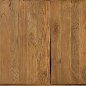 HomeRoots 72" Tan Distressed Solid Wood Sideboard - Stylish Storage with Soft-Close Doors for Any Room 606303