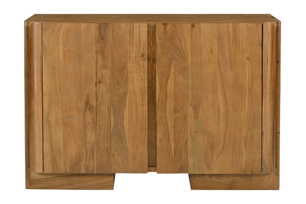 HomeRoots 48" Tan Distressed Solid Wood Sideboard - Stylish Multi-Functional Storage Solution for Any Room 606305