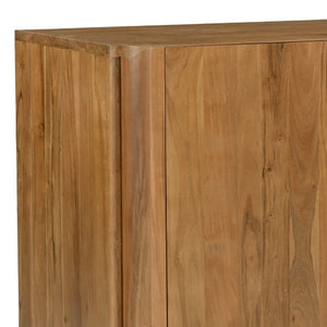 HomeRoots 48" Tan Distressed Solid Wood Sideboard - Stylish Multi-Functional Storage Solution for Any Room 606305