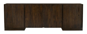 HomeRoots 96" Dark Brown Distressed Solid Wood Sideboard - Stylish Storage for Modern & Traditional Spaces 606311