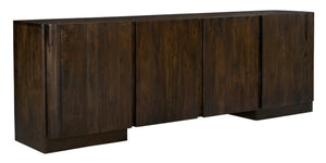 HomeRoots 96" Dark Brown Distressed Solid Wood Sideboard - Stylish Storage for Modern & Traditional Spaces 606311