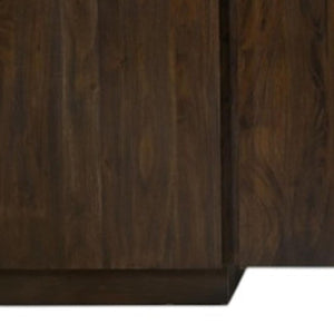 HomeRoots 96" Dark Brown Distressed Solid Wood Sideboard - Stylish Storage for Modern & Traditional Spaces 606311