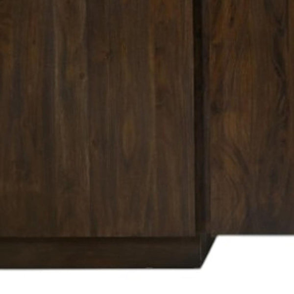 HomeRoots 96" Dark Brown Distressed Solid Wood Sideboard - Stylish Storage for Modern & Traditional Spaces 606311