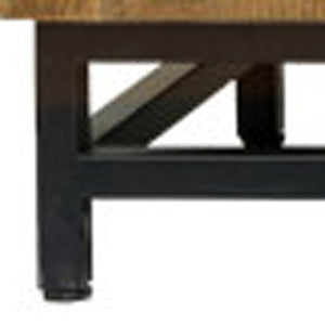 HomeRoots 78" Natural Distressed Solid Wood Sideboard - Rustic Charm Meets Modern Storage for Any Room 606312