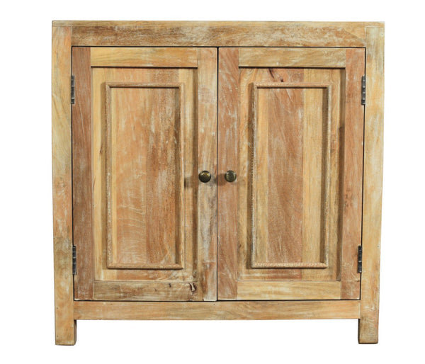 HomeRoots 36" Natural Distressed Solid Wood Sideboard - Stylish Storage Solution for Any Room Decor! 606316