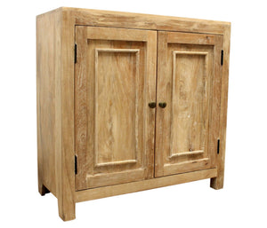 HomeRoots 36" Natural Distressed Solid Wood Sideboard - Stylish Storage Solution for Any Room Decor! 606316