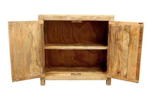 HomeRoots 36" Natural Distressed Solid Wood Sideboard - Stylish Storage Solution for Any Room Decor! 606316