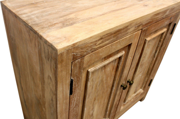 HomeRoots 36" Natural Distressed Solid Wood Sideboard - Stylish Storage Solution for Any Room Decor! 606316