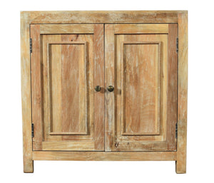 HomeRoots 36" Natural Distressed Solid Wood Sideboard - Stylish Storage Solution for Any Room Decor! 606316