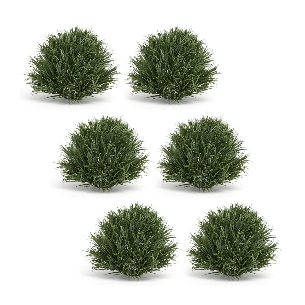 HomeRoots Set of Six 8-Inch Green Artificial Plants - Realistic, Low-Maintenance Decor for Any Space 606339