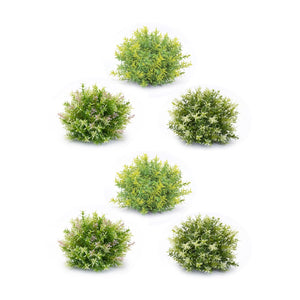 HomeRoots Set of Six 10" Green Artificial Plants - Lifelike, Low-Maintenance Décor for Home or Office Spaces 606368
