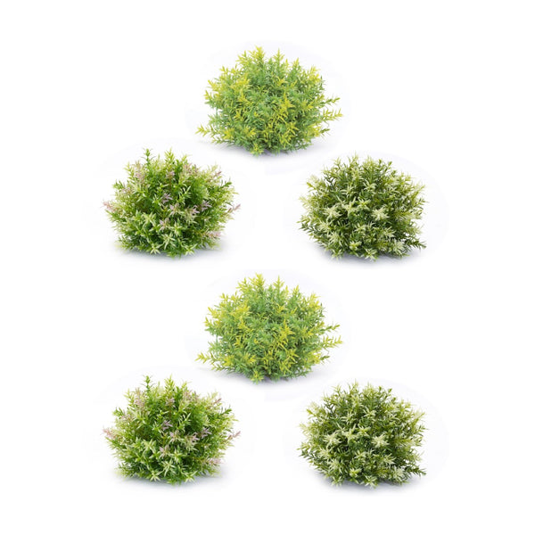 HomeRoots Set of Six 10" Green Artificial Plants - Lifelike, Low-Maintenance Décor for Home or Office Spaces 606368