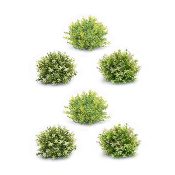 HomeRoots Set of Six 10" Green Artificial Plants - Lifelike, Low-Maintenance Décor for Home or Office Spaces 606368