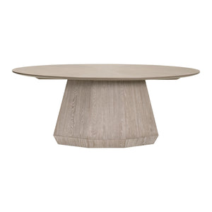 Essentials for Living Coulter Oval Pedestal Dining Table Seats 6 with Starburst Top Natural Wood Grain 6064-OV.NG