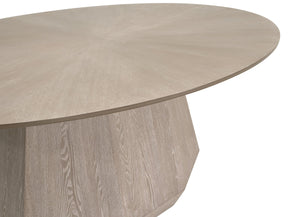 Essentials for Living Coulter Oval Pedestal Dining Table Seats 6 with Starburst Top Natural Wood Grain 6064-OV.NG