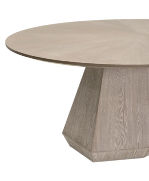 Essentials for Living Coulter Oval Pedestal Dining Table Seats 6 with Starburst Top Natural Wood Grain 6064-OV.NG
