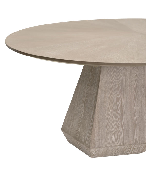 Essentials for Living Coulter Oval Pedestal Dining Table Seats 6 with Starburst Top Natural Wood Grain 6064-OV.NG