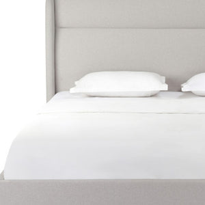 HomeRoots Gray Tufted Linen Blend King Bed Frame - Modern Upholstered Platform with Cozy Comfort & Style 606416