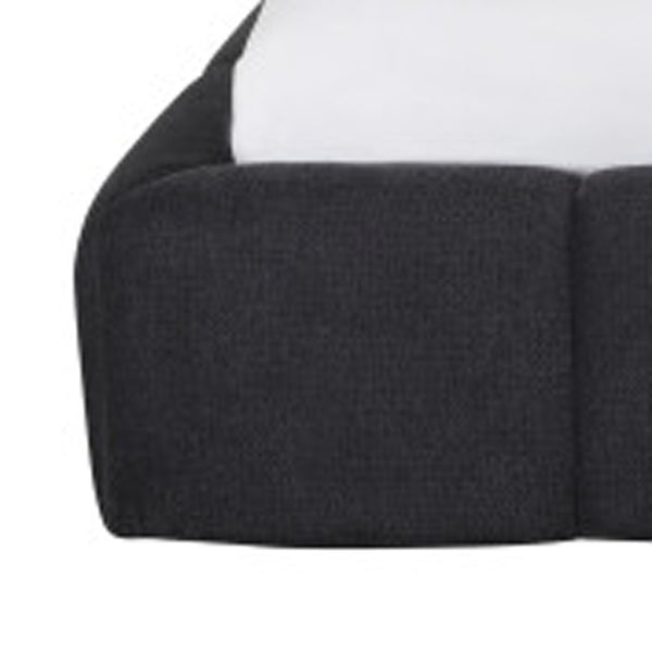 HomeRoots Dark Gray Tufted Linen Blend King Bed Frame – Stylish Upholstered Platform for Modern Comfort & Durability 606417